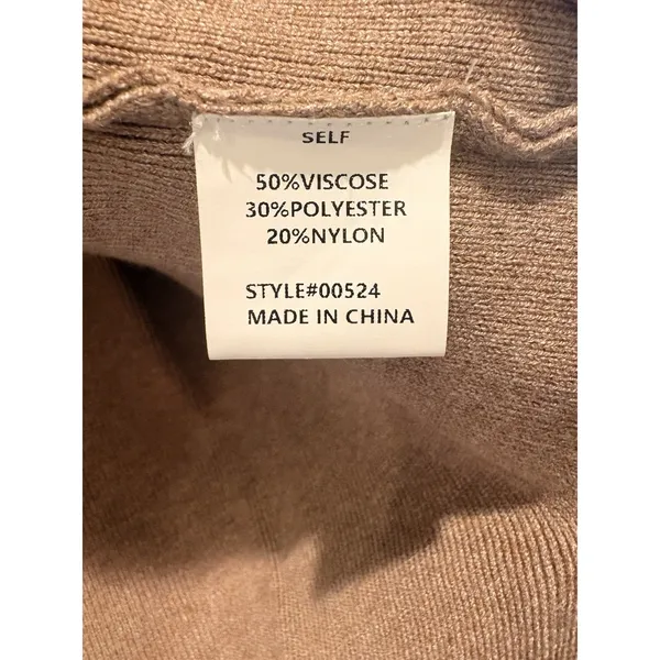 Mapcie NWT $58 2 Piece Set 2-pc Knit Outfit Sweater Pants Set Khaki Brown Large - Image 6