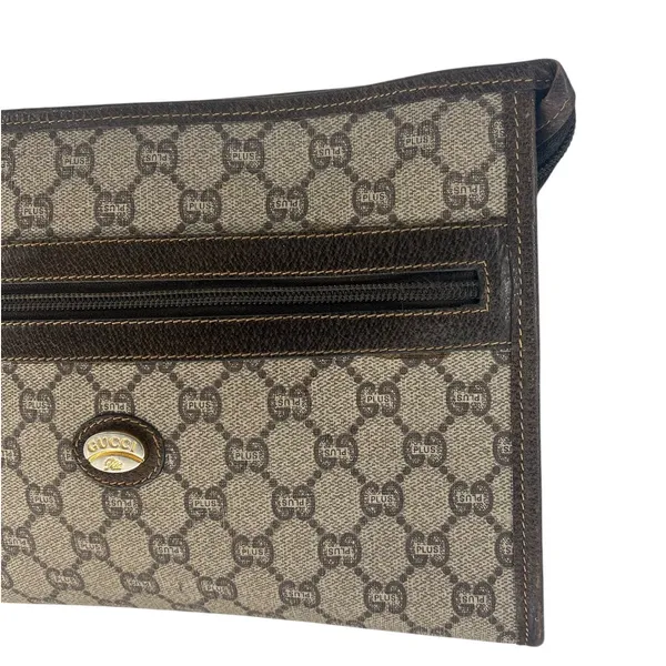 Gucci Plus‎ Monogram Top Zip Pouch Clutch - Image 4