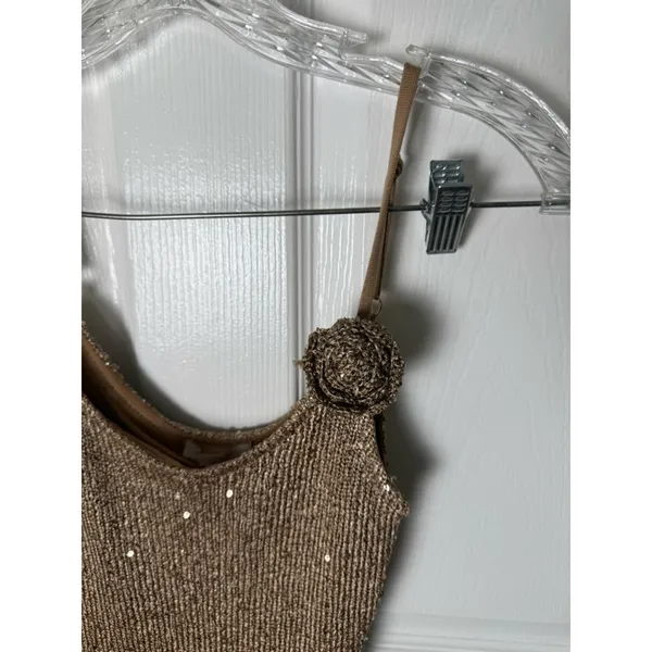 JLUXLABEL Gold Golden Dusk Sequin Dress S - Image 4