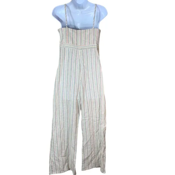 Olivaceous linen blend jumpsuit‎ - Image 4