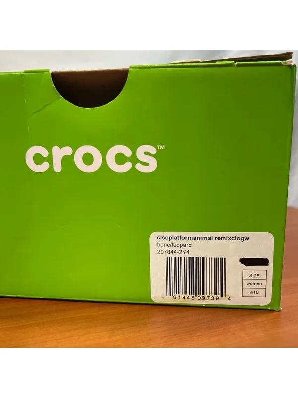 Crocs NEW Women's Platform Animal Print Remix Clogs Size 10 #B1318 - Image 2