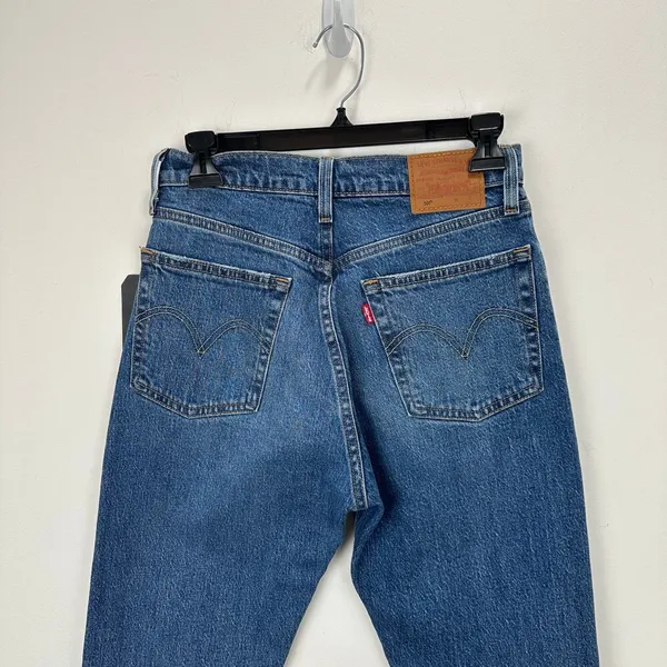 Levi's Premium 501 Original Cropped Womens Jeans High Rise Blue W 26 L 26 NWT - Image 7
