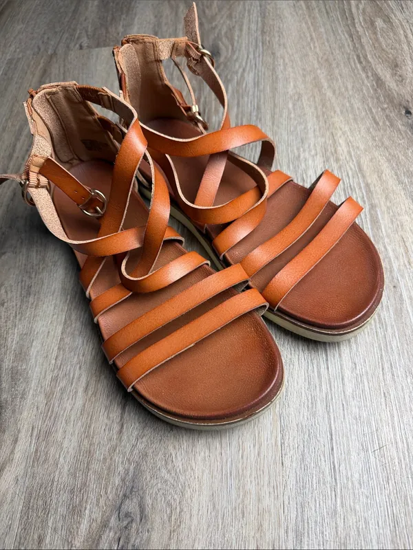 Torrid Tan Strappy Gladiator Sandals Size 9.5 Wide - Image 11