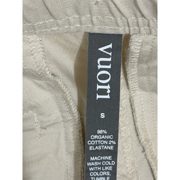Vuori Ripstop Pant Womens Small Khaki Tan Organic‎ Cotton Stretch Hiking VW401 - Image 3