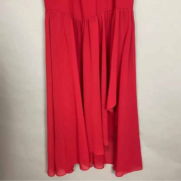 Revolve Dress Privacy‎ Please Red Lobster Asymmetrical Sz XS Ruffle Gown NO BELT - Image 6
