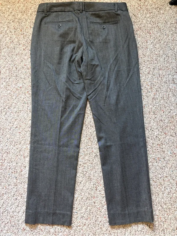 Gap Slim Cropped Pants gray stretch business casual 25” inseam mid rise trousers - Image 5
