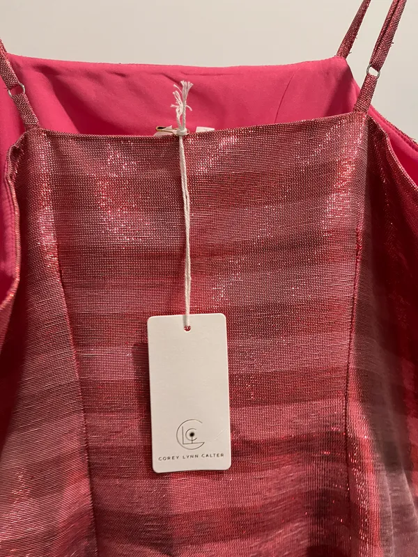 Pink Bubble Dress Trendy Pink Striped Mini Short Valentine’s Day shabby chic love shack fancy - Image 5