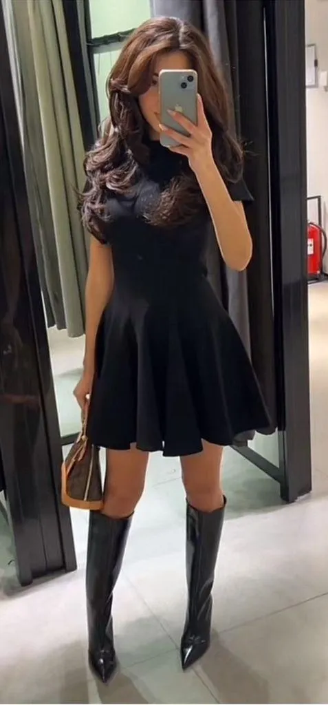 ZARA Mini Godet Dress ZW Collection - Image 3