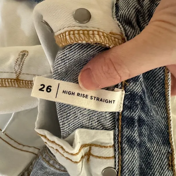 Pacsun Women’s 26 Colorblock High Rise Straight Jeans NWT - Image 4