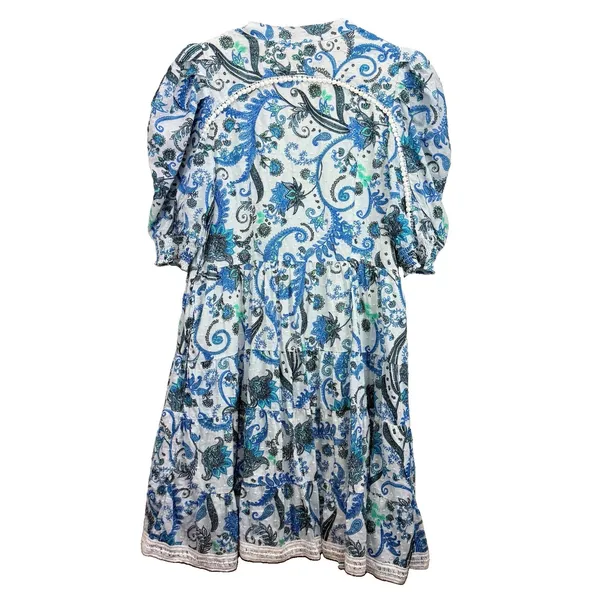 HALE BOB Roxie Dress Blue Floral Pockets SMALL - Image 9