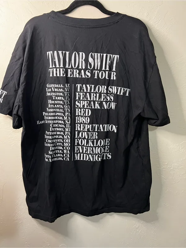 Taylor Swift Eras Tour Official Merch Graphic Oversized Band T-Shirt Pop Music - Image 5