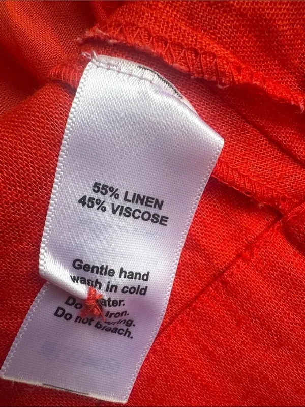 Emerson Fry Love Tomas MARCELLE SHIFT DRESS - GRENADINE LINEN Red Small - Image 6