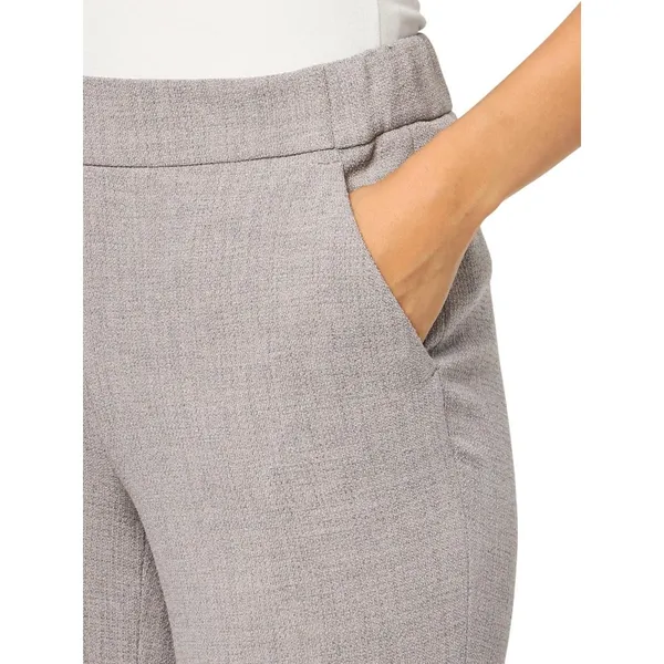 Kasper Straight Leg Pocketed Pull On Elastic Back Trouser Pants Pebble Gray L - Image 10