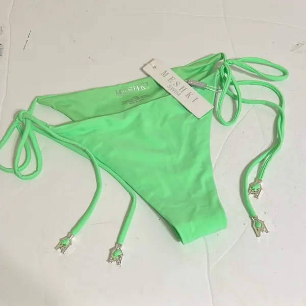 Meshki Green Aliza String Tie Swim Bottoms - Image 8