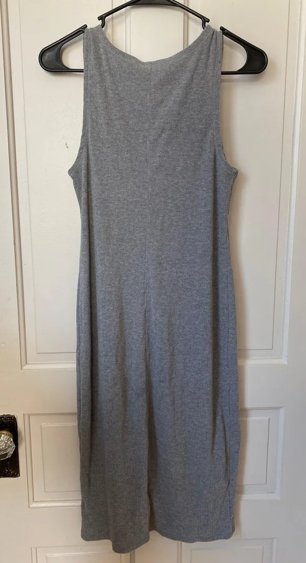 grey ribbed bodycon dress Size M - Image 2