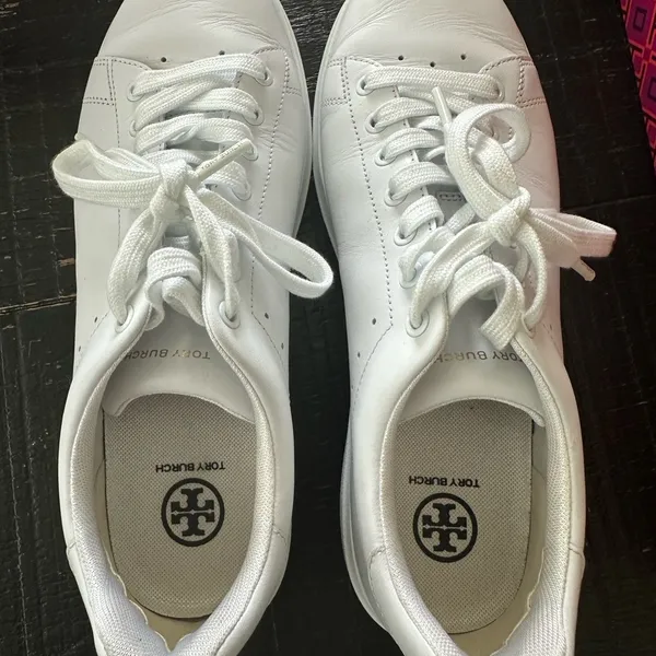 Tory Burch Howell Court Women's Sneakers Sz 9M White Leather Comfort Shoe Tennis - Image 3