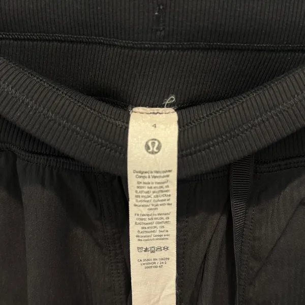 Lululemon dance Studio Pants‎ lounge Black High Rise Wide Leg Women Size 4 - Image 4