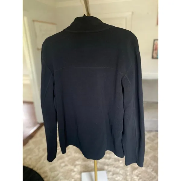 L.L. Bean Full-Zip‎ Fleece Jacket L Dark Gray Granola Hiking Winter Autumn Cozy - Image 3