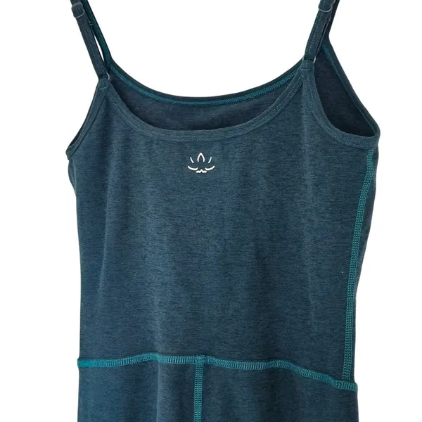 BEYOND YOGA Spacedye Uplevel Midi Jumpsuit Size Small Lunar Teal Heather - Image 9
