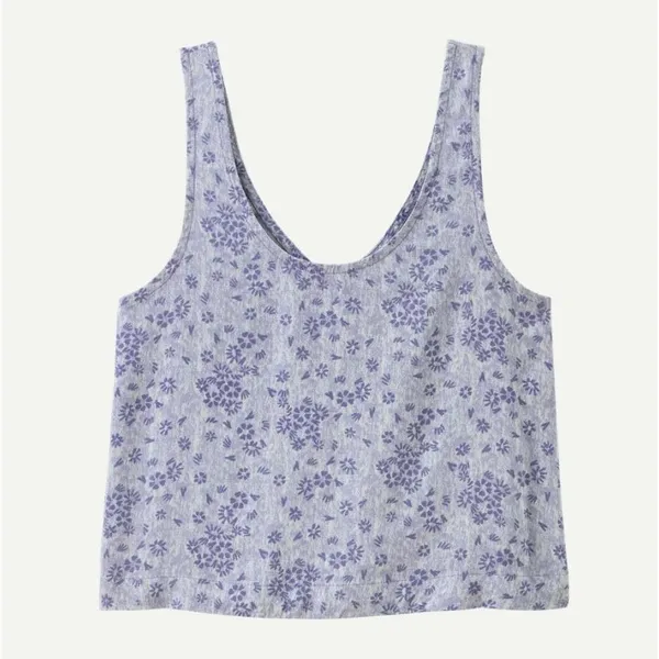 Patagonia Womens Garden Island Top Wildflower Purple Floral Tank Medium NWT - Image 4