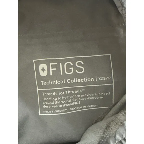 FIGS‎ Charlotte Slim Fit Scrub Pants Cargo Pockets Jogger Gray XXS NWT - Image 11