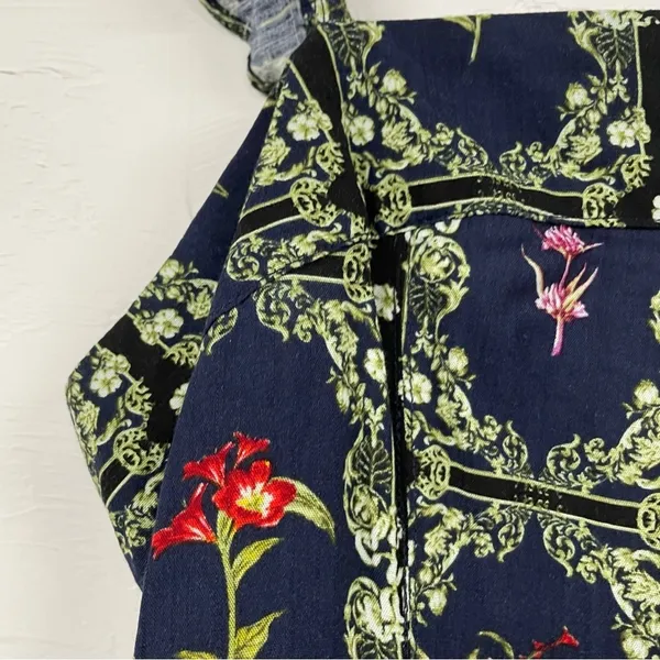 Agua Bendita X Target Blue Ruffled Ditsy Floral Mini Dress XXS Tiered Boho - Image 6