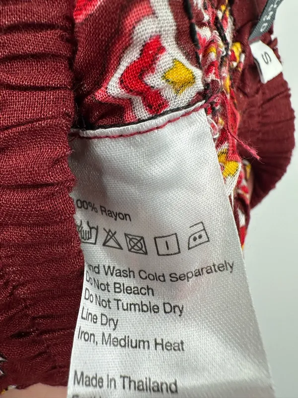 Earthbound Trading Co. Women's Burgundy Boho Jogger‎ Pants Size Small - Image 4