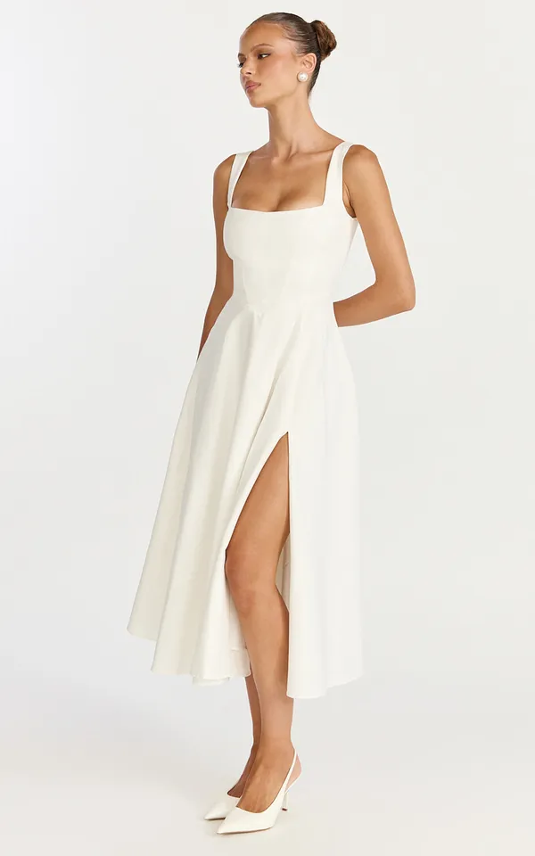 New Showpo Bernie Midi Square Neck Dress Size Large MSRP $139 - Image 4
