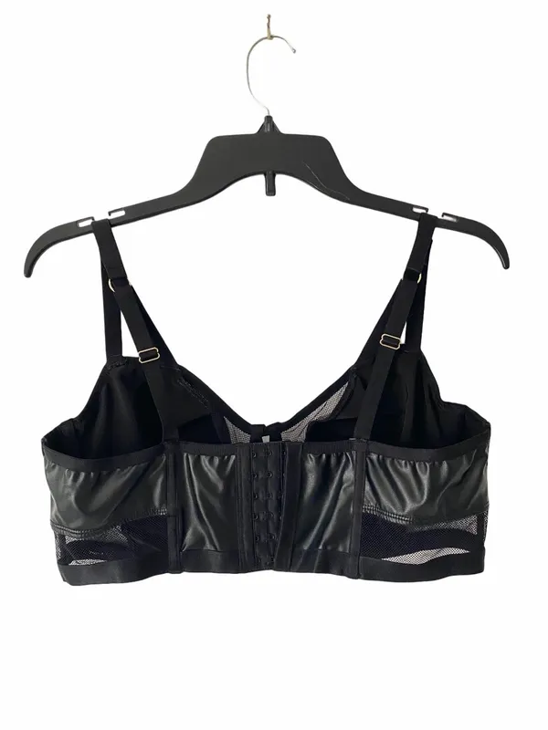 Torrid NWT Unlined Longline Underwire Bralette Black Faux Leather size 0 - Image 4
