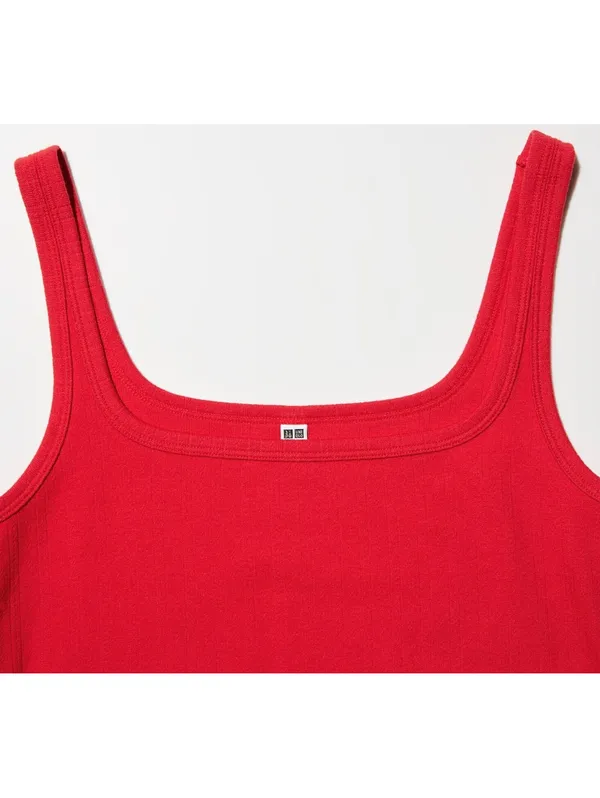 Uniqlo Pointelle Tank Top NWT Red Medium - Image 8