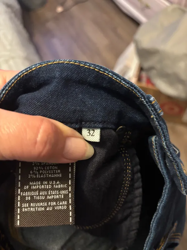 7 For All Mankind Blue Skinny Jeans Sleek Fit, Sz 32” - Image 4