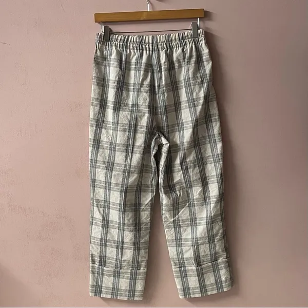 Cream Plaid Cuffed Hem Pants 26" Waist EUC - Image 12