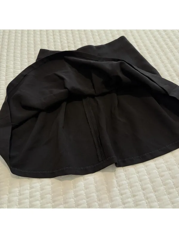 Alice + Olivia Black Employed Pleated Short Skirts A Line Sz 2 Women’s - Image 11