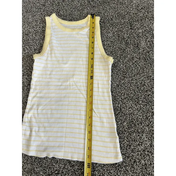 A New Day yellow and white striped sleeveless tank top M - Image 3