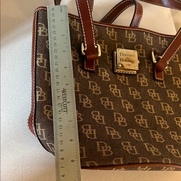 Dooney & Bourke Brown Monogram Tote Bag - Image 8