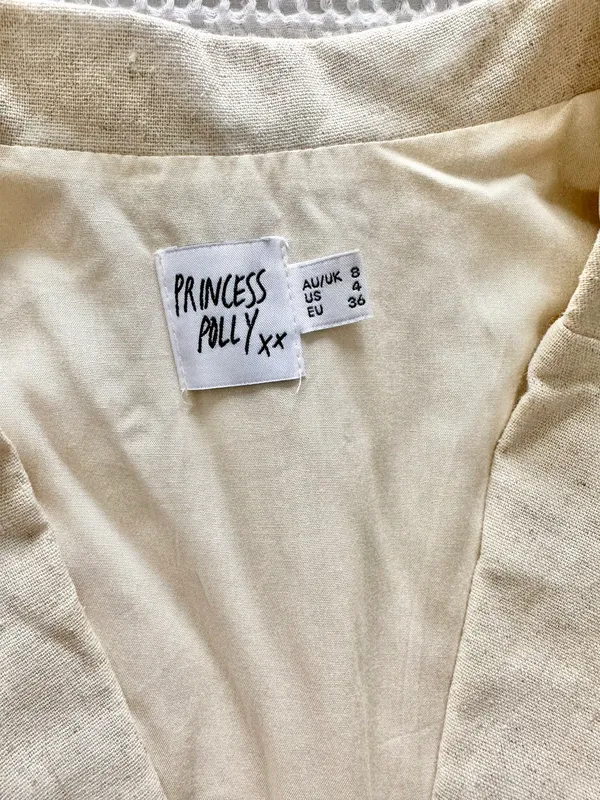 Princess Polly Turin beige shortsleeve romper playsuit - Image 3