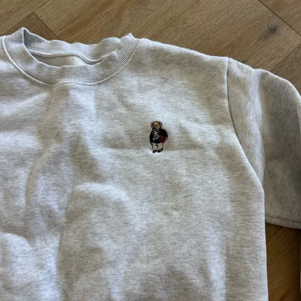 Teddy Bear Crewneck Gray Size XS - Image 2