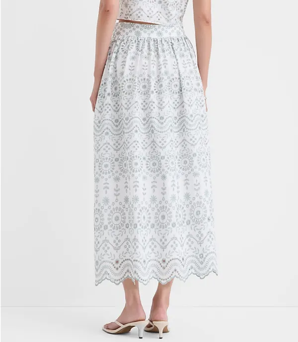 Loft Embroidered Eyelet Petite Maxi Skirt 2P - Image 2