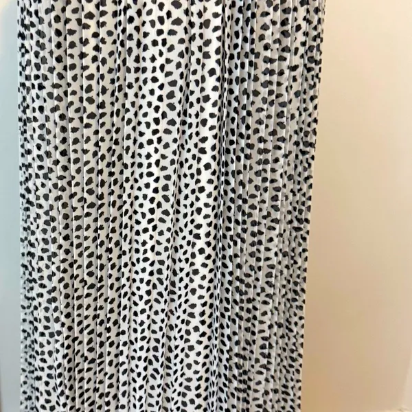Rachel Zoe Black and White leopard print Skirt sz L - Image 5