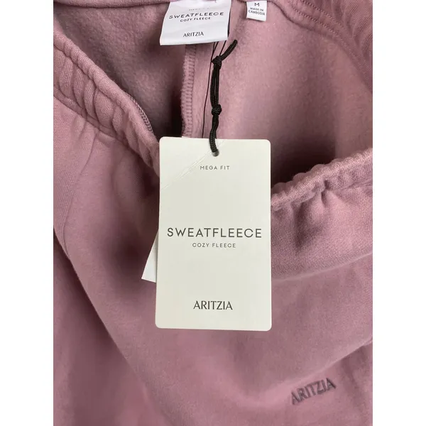Aritzia Claremont Purple Pink Sweatfleece Cozy Fleece Jogger Pants Sz.M NWT - Image 5