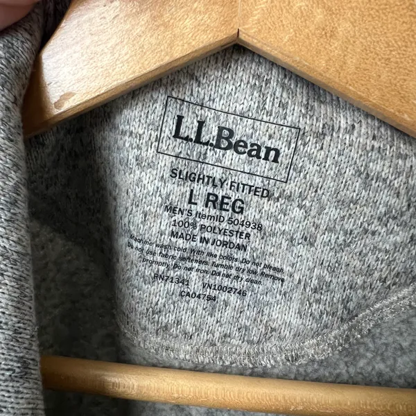 L. L. Bean Tan Full Zip Fleece Jacket - Image 3