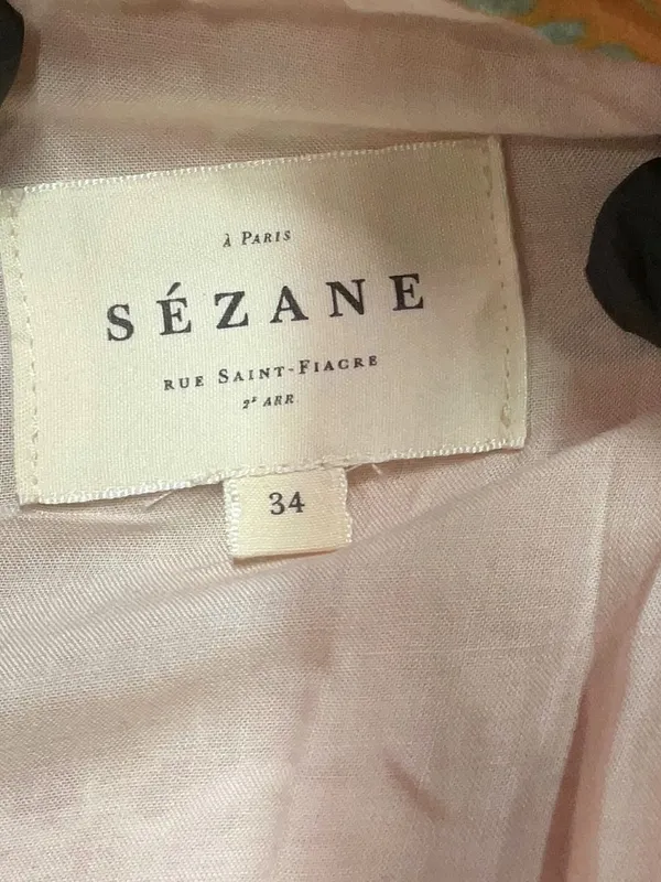 Sézane Estel Dress in Camel Patchwork - Image 5