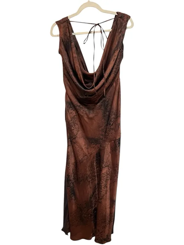 House of CB Alaina Antique Copper Bias Cut Maxi Dress NWT Size Large - Image 7