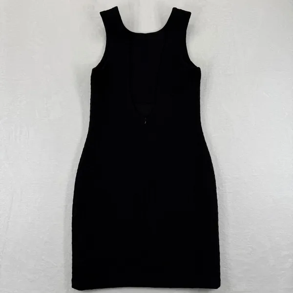AMANDA UPRICHARD Black‎ Textured Sleeveless Sheath Dress Size M - Image 7
