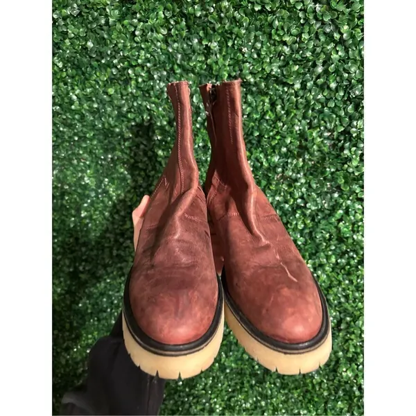 Free People James Chelsea Lug Sole Boot in Cherry Chocolate Sz 10 NWOT - Image 6