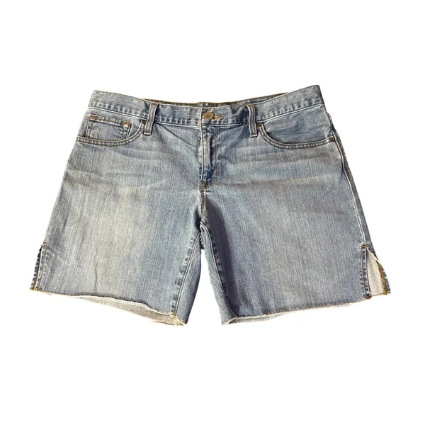 Gap 1969 Boyfriend Denim Shorts 30/10 Split Hem Used - Image 3