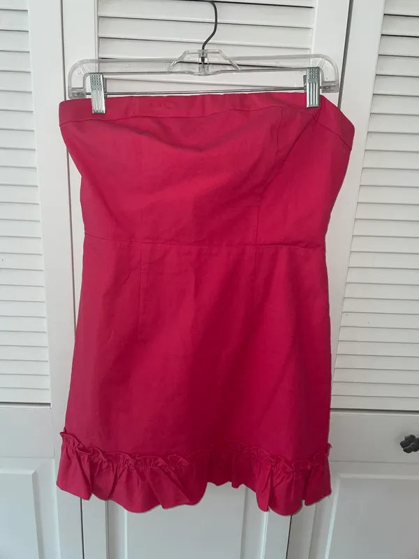 superdown Brenda Strapless Dress In Pink - Image 3