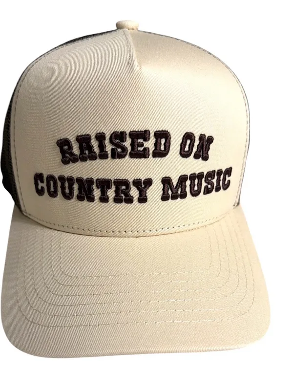 NWOT C.C. Raised On Country Music Beige Trucker Cap - Image 2