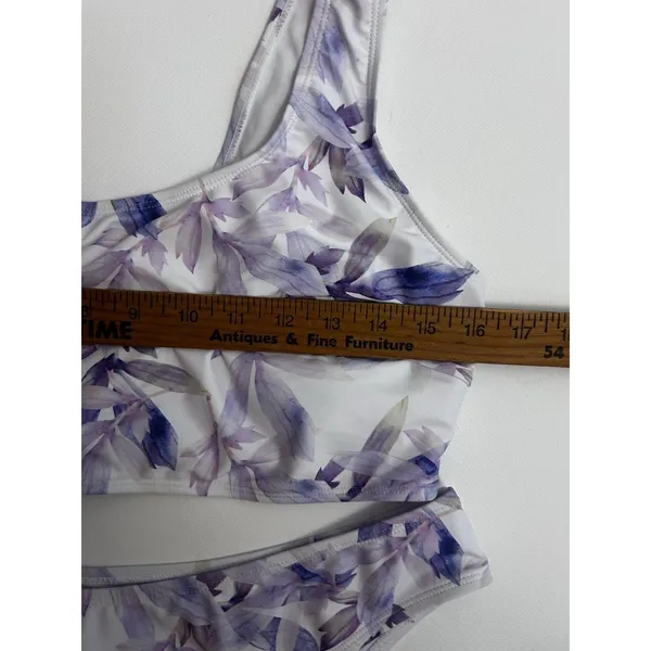 Cupshe Women’s L Floral 3-Pc Bralette Bikini Mesh Skirt CAA12L3A008CV - Image 5