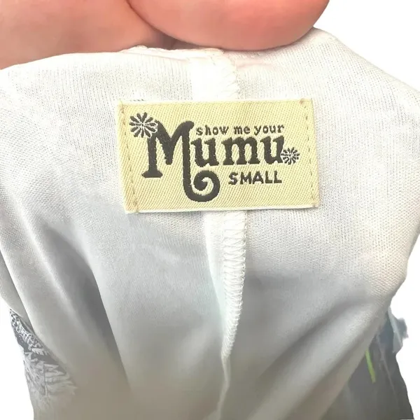 Show Me Your‎ Mumu Kylie Babydoll Mini Dress Teacup Blue White Size Small - Image 9